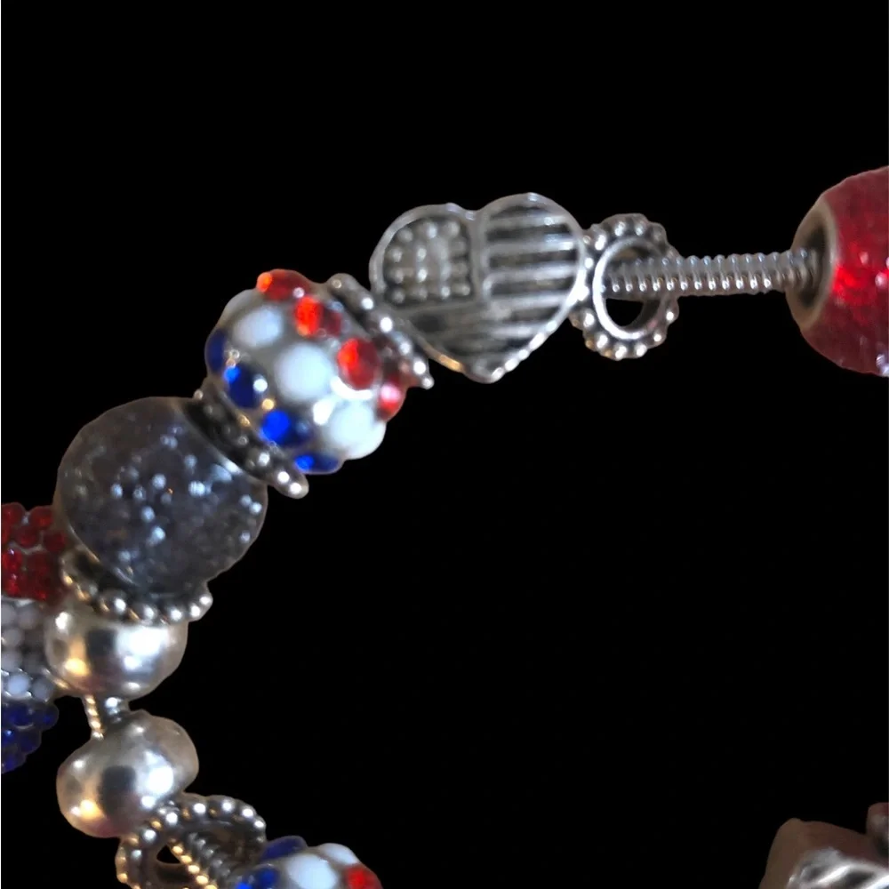 🇺🇸 Red White‎ and Blue USA Americana Charm Bracelet
